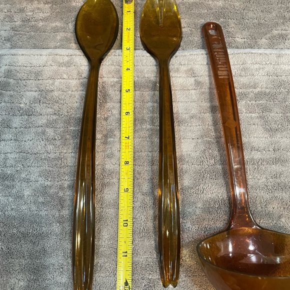Ultratemp Amber Vintage Kitchen Ladle Utensils USA & Non Fork Spoon Lot - Picture 2 of 5